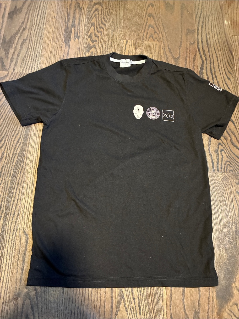 Unisex Black mindfulness crew tee shirt